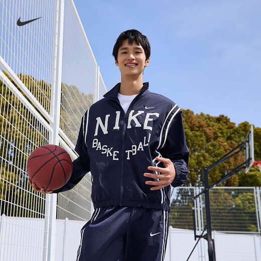 NIKE耐克耐高系列男子拒水篮球夹克夏季新款外套官方NIKE DNA 475暗蓝黑 M
