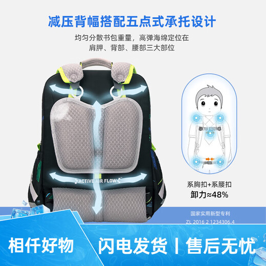 梦乐（MoonRock）新品书包小学生男女护脊减负轻便舒适1-3年级儿童书包身高可调节 彩虹粉/梦幻独角兽SP101P-24911