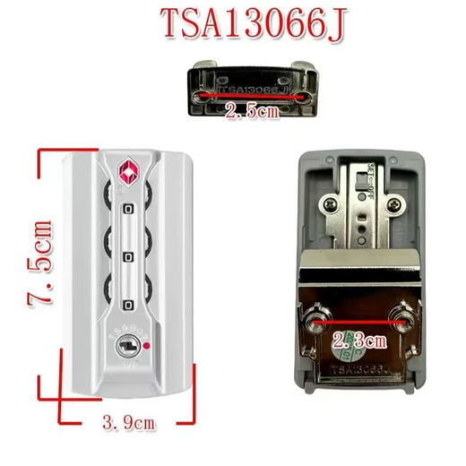 Xianluan TSA-13066 Madura de la maleta Customs Password Bloqueo de la caja de 2 hoyos Localización Bloqueo de la hebilla Bloqueo de dos hoyos Customs Long Long 13066J Silver 1 (con