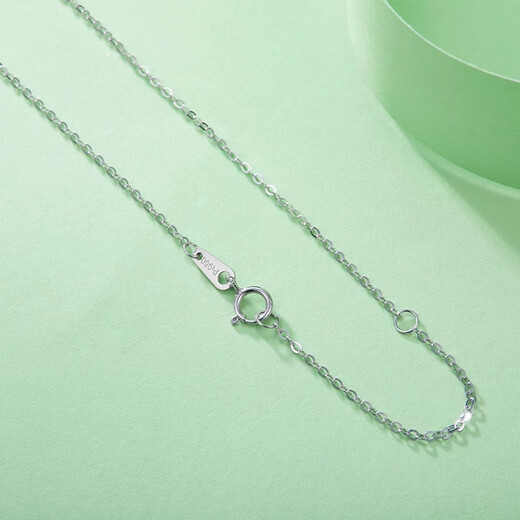 RHM platinum necklace for women platinum flash O chain plain chain PT950 clavicle chain adjustable birthday gift for girlfriend platinum flash O chain + certificate + gift box