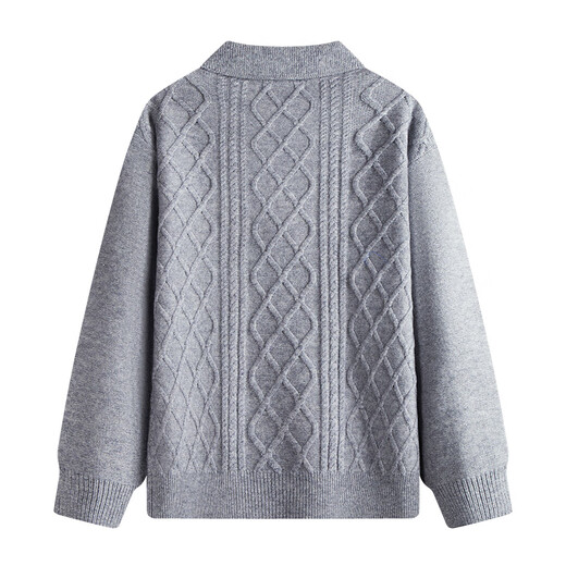 NVG YOUNG Italian dinghy spring and autumn cable wool sweater men's casual lapel pullover sweater bottoming shirt