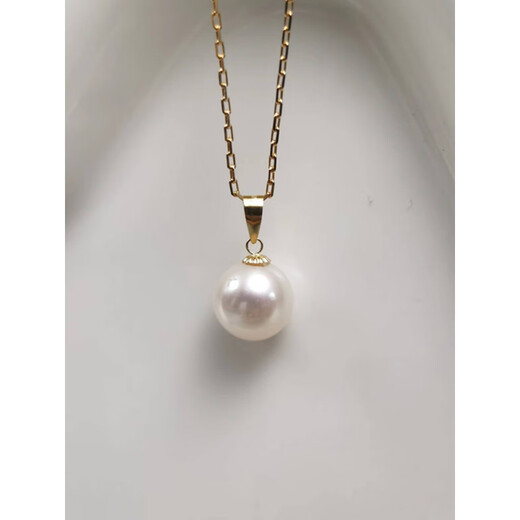 DL 1998 Fat Donglai same style 18k gold pearl pendant New fan benefits 18K gold Aurora freshwater coreless/core single K gold is easy to deform, cannot be returned or exchanged for personal reasons 8-9mm
