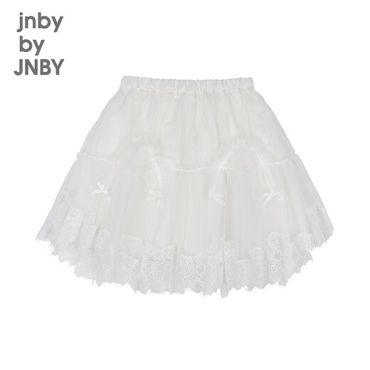 Jnby by JNBY New Jiangnan Buyi Children's Clothing A-Type Loose Short Waist Skirt Splicing Casual Daily 25 Autumn Girls 1P7D13020 111/Light Beige 140 cm