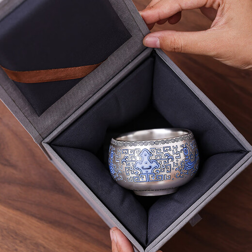 Haofeng 999 sterling silver teapot teacup master cup 2025 new complete tea set set tea set gift