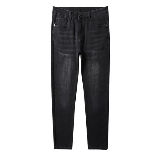 Lee Kids Summer New Black Jeans Männer schlanke Füße Trendy Elastichose Mode lange Hose schwarz 1048 Style regulär 28 (2 Fuß 1)