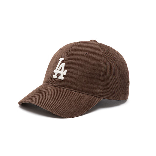 MLB Official Male and Female Couple Versatile Large Logo Fashion Casual Corduroy Baseball Cap 24 Autumn and Winter CPWC1 Los Angeles Dodgers/Brown One Size