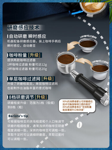 德龙delonghi升级冷萃版研磨一体半自动EC9865咖啡机家商用意