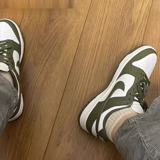 Nike (Nike) Dunk Low White Olive Green Green Low Top Retro Sports und Freizeitbrettschuhe DD1503-120 Weiß Olivengrün DD1503-120 35.5