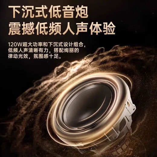 礼逸蓝牙音响新款琉璃5代大无线音响柏林之声低音炮华强北顶配智能音箱桌面电脑广场舞氛围灯 【黑色典藏丨琉璃5代】Mini版