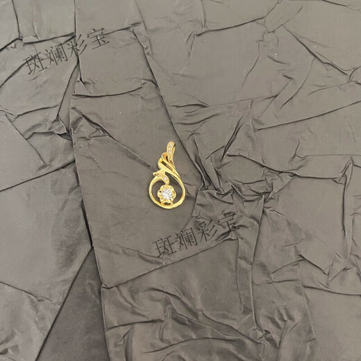 18K gold pendant women's gold necklace single pendant single without chain gold clavicle chain single 18k gold (I have you in my heart)