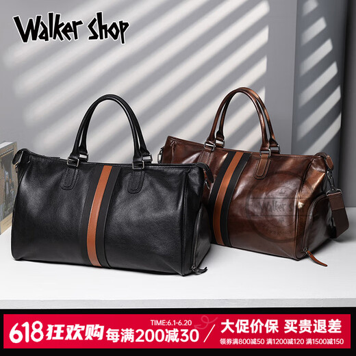 Walker Shop Travel Bag Herren echte Leder Handtasche Herren Großkapazität Business Tur
