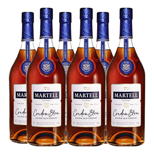 马爹利XO 蓝带 名仕 NCF VSOP干邑白兰地法国洋酒700ml 1000ml 送礼佳选 马爹利蓝带XO级 1000mL 6瓶 礼盒装