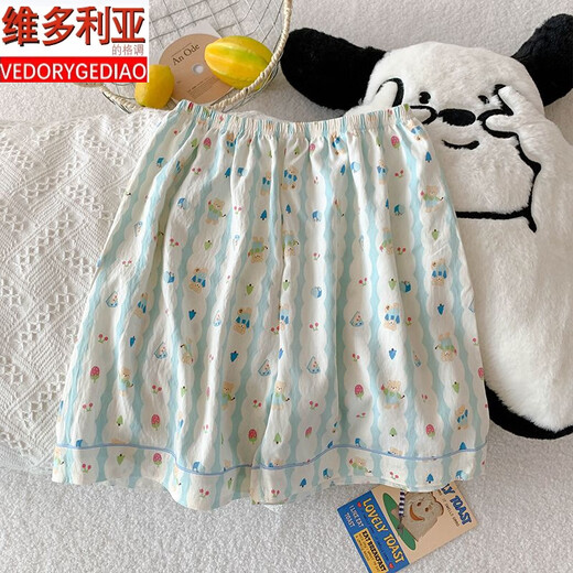 维多利亚的格调三件套樱桃小熊睡衣女夏季短袖可爱卡通宽松云朵棉夏天家居服套装 JS-9905#黑爱心-三件套 短袖上衣 M 码 155-162 体重100斤内