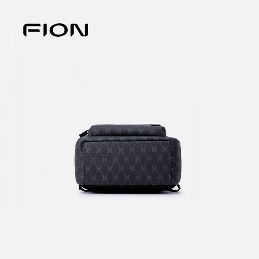 FION菲安妮Fion/菲安妮老花双肩包新款大容量旅行轻便电脑包包男士背包 经典黑