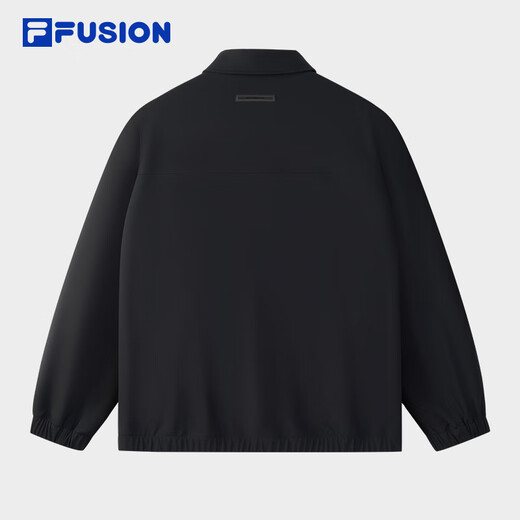 FILA FUSION Fila trendy brand woven jacket men's 2025 winter new fashion casual loose lapel jacket black-BK L 175/96A/L