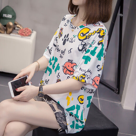 简方位2025夏装新款大码纯棉短袖恤女200斤韩版胖显瘦洋气遮肚子 9928灰色 M  80-95斤