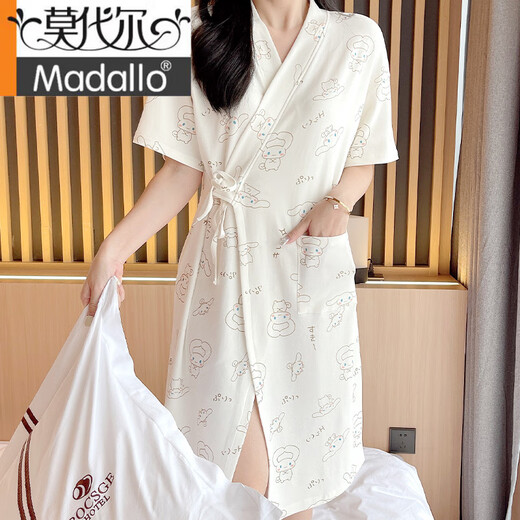 Modal Kimono Nachthemd Mädchen Sommer reines Baumwoll kurzärmelige Bademantel Dünne Yugui-Hund Japanischer Cartoon Pyjama 2025 neuer Stil 653 m