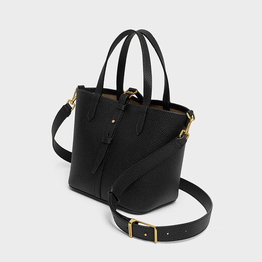 CHARLES&KEITH25秋新品简约通勤手提水桶包菜篮子包七夕礼物CK2-10151518 Black黑色 S