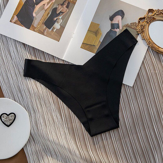 100180Jin Jin equals 0.5kg Seamless low-waisted V-neck thong for women super sexy high-cut yoga sports breathable and quick-drying black 6231L99135Jin Jin equals 0.5kg