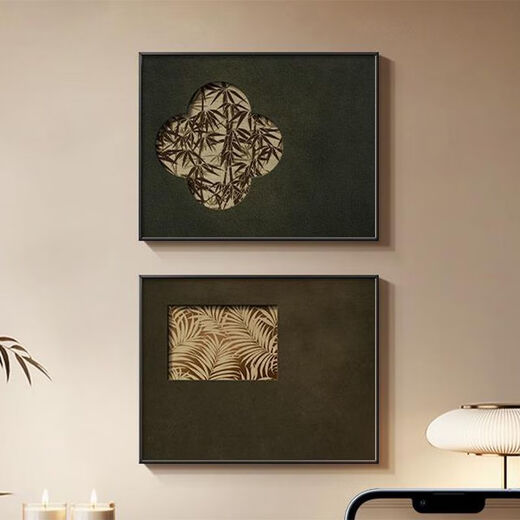 Weak current box decorative cover mid-century style electric meter box painting high-end distribution box switch box mural retro strong blocking 1 black frame 30*40 accommodates 22*32 flip-up type