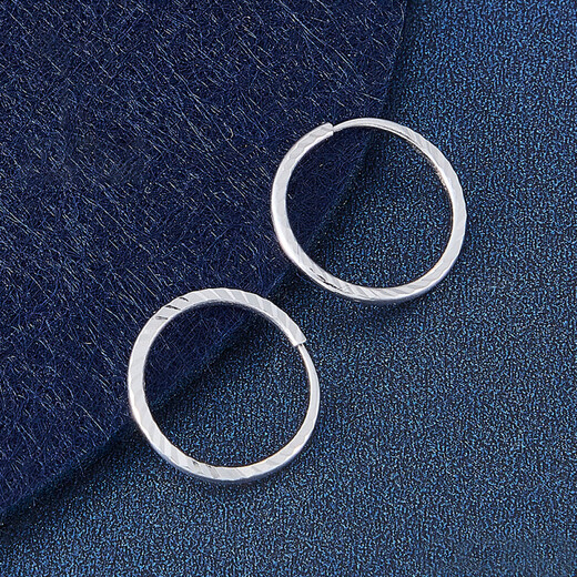 Youlai Pt950 car flower earrings for women, platinum twill earrings, plain hoop earrings for women, birthday gifts for girlfriends, a pair of car flower earrings, about 1.1g