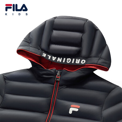 FILA Children's Clothing Cotton Feather 2025 Autumn New Lightweight Down Jacket for Boys and Girls, Thin Legend Blue-NV 150