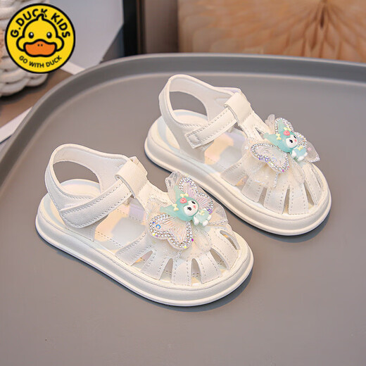 G.Duck Kids Little Yellow Duck Girls Sandalen Süße Bow Kulomi 2025 Sommer Neue Kinderschuhe Anti-Schlupf-Mode und vielseitig DM-9902 Pink 28 Größe 16,5 cm