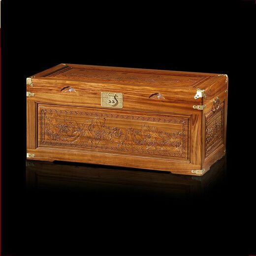 Yataihe old camphor wood box antique red camphor wood box wedding wedding box storage box storage calligraphy and painting box collection wooden box