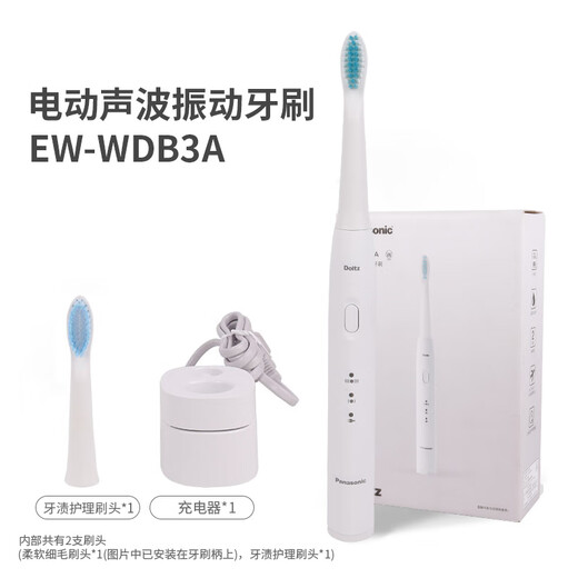 Panasonic Electric Toothbrush DM71 Sonic Vibration Adult Rechargeable Toothbrush Portable Birthday Gift for Male and Female Friends EW-WDB3A-W White