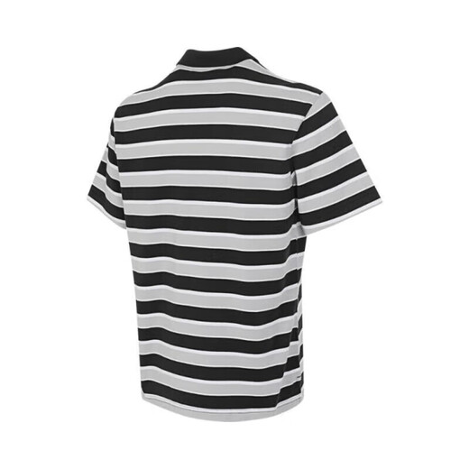 耐克（NIKE）短袖T恤男士2025夏季新款运动服针织翻领POLO衫上衣商务半袖 纯棉FN3897-010黑白条纹 S
