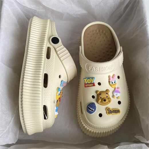 
Chaoyunyue's new high-soled thick-soled anti-slip girl's heart high-heeled hole shoes 9905+ random (0500 random shoe size) 36-37 Suitable for 35-36 feet