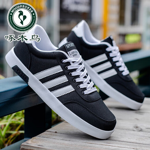 Spechtschuhe koreanische Stil Teen Casual Sneakers Leder Trendy Herrenschuhe Herbst Studentin weiße Top -Leinwandschuhe Männer 3881 Weiße Lederflächen wasserdicht 38