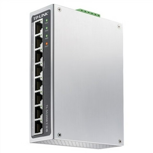 TPLINK交换机 8口千兆WEB网管导轨和壁挂安装 TL-P12200A 电源适配器12V2A