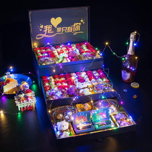 Dixianger's Valentine's Day and New Year's gift for girlfriend, wife, makeup, 20-30-40 year old daughter-in-law's birthday gift for girls, luxury 520 for a lifetime (lipstick style)