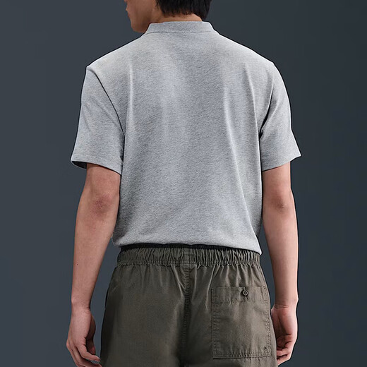 Nike (Nike) Polos de polo gris Henry Henry Camisa Summer NUEVO Menores de algodón puro de manga pura Camiseta Sports Top Grey FN3895-063 Pure Cotton Breatable S 100-120Jin [Jin equivale a 0.5 kg]