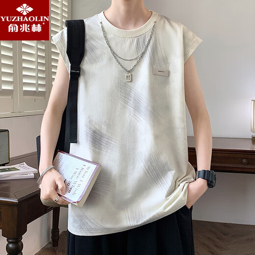 
Yu Zhaolin American sleeveless T-shirt in summer new fashion brand loose vest teenager casual gradient printed vest T 10512-9227 green XL about 100-120Jin [Jin equals 0.5 kg] can be worn