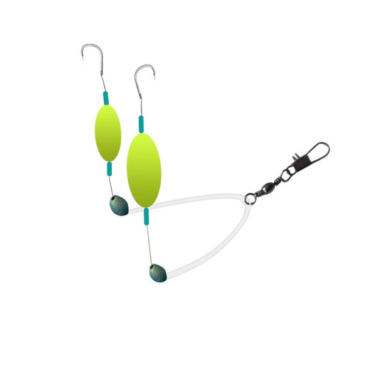 Upgraded anti-bottom adjustment-free float line double hook finished product tied anti-bottom fishing group fishhook gold sleeve Iseni fishing hook Iseni-hook 7#