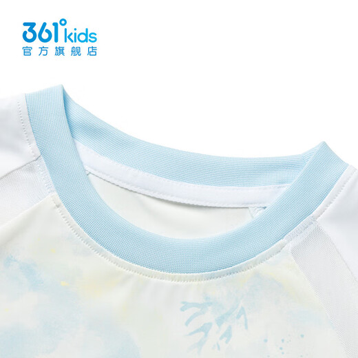 361 Shopping mall same style children's clothing girls short-sleeved sweater summer new children's top original white 120