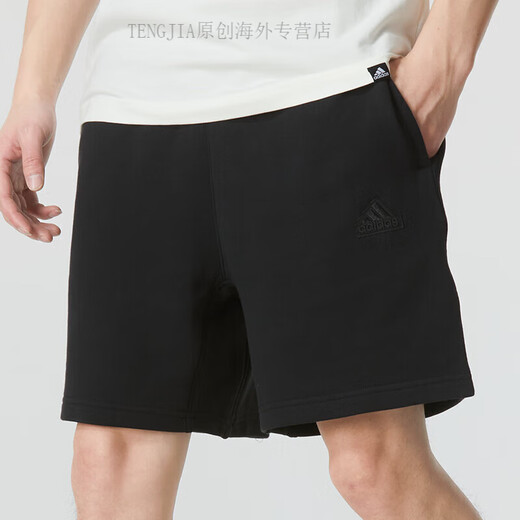 阿迪达斯 （adidas）棉质短裤男夏季运动裤宽松透气针织休闲五分裤IC9756 HC3477 S 120-135斤
