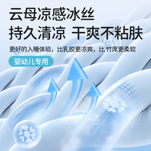 帮备可水洗婴儿隔尿垫夏季冰丝豆豆凉席老人防水可洗护理垫透气大尺寸 天蓝色【A类母婴级】冰丝凉感垫 60x80cm