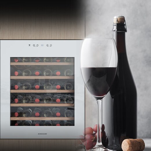 BOROGOM fully embedded wine cabinet NG105VTI air-cooled frost-free constant temperature wine cabinet refrigerated cabinet embedded cabinet wall cabinet black