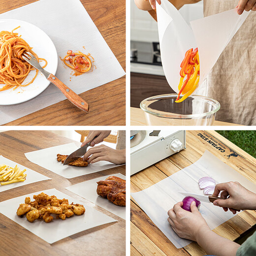 Shuangshan Disposable Cutting Board Mat Outdoor Camping Picnic Portable Chopping Board for Cutting Fruit Chopping Board Paper Food Grade Cutting Board Meat and Vegetable Separation BPA Free Transparent Style-1 Box