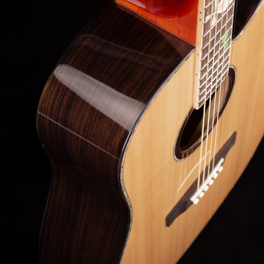 ITTMA41寸单板民谣吉他jita亮光云杉玫瑰木涂鸦指弹吉他guitar演奏乐器 41寸JF新款面单木色