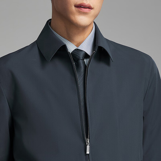 Youngor Jacket Men's High Quality Polyester Fiber Fabric Single Jacket Business Lapel Classic Men's Jacket 2025 New Product Navy VJJK419866FFA L 175/96A (Recommended 130-150Jin Jin equals 0.5 kg)