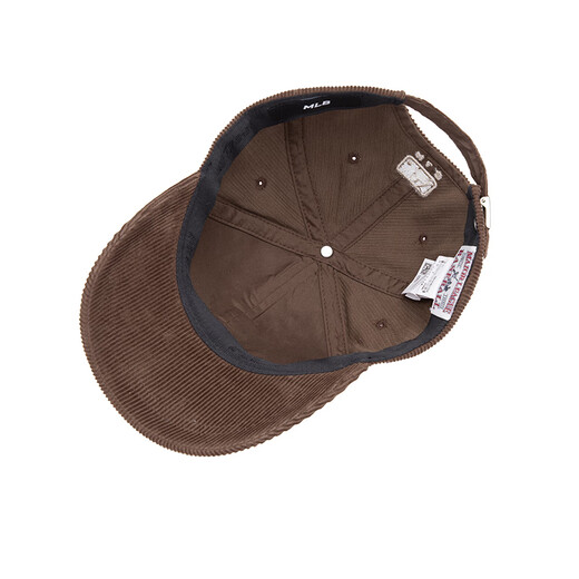 MLB Official Male and Female Couple Versatile Large Logo Fashion Casual Corduroy Baseball Cap 24 Autumn and Winter CPWC1 Los Angeles Dodgers/Brown One Size