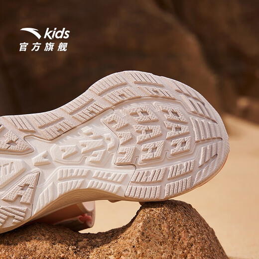 ANTA Children's Sandals Boys' Shoes 25 Years Summer Qingyu Jiantan Technology Outdoor Baotou Velcro Beach Shoes Baby Pink/Anta White-1 28
