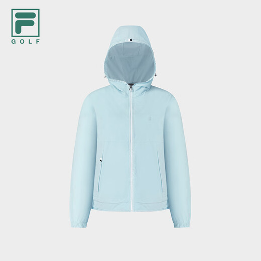 Fila Offizielle Frauenwebende Jacke 2025 Herbst New Golf Sports Cooler Kapuzen-Top-Denim-Waschlaublau-LB M 165/84a/m