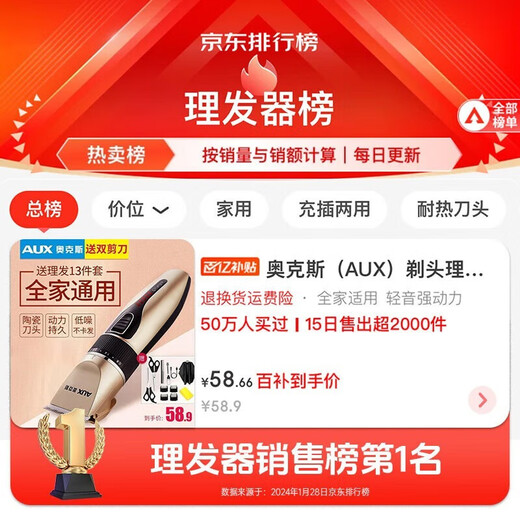 奥克斯（AUX）剃头理发器电推子成人电推剪婴儿电动剪发器家用儿童剃头刀剪头发推子剪刀理发工具套装 升级进阶款【双剪+备用刀头】