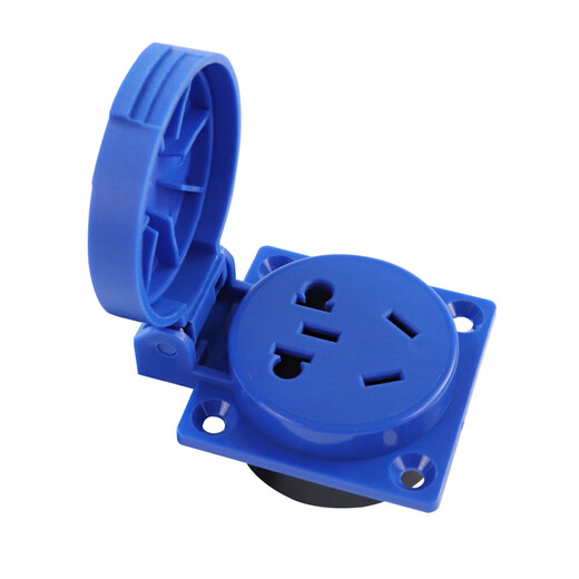 Industrial outdoor rainproof concealed socket multi-link power supply 23 plugs 5 five-hole 10A220V waterproof surface-mounted socket box single socket (5 holes 10A)