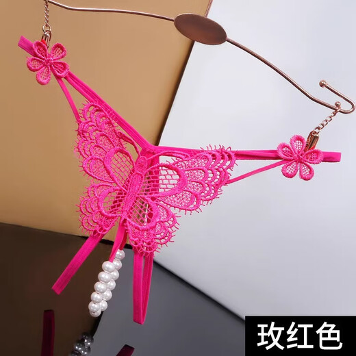 T-string women's underwear, sexy T-pants, pearl underwear, breathable 2025 new style, sexy, hot, comfortable and transparent, black